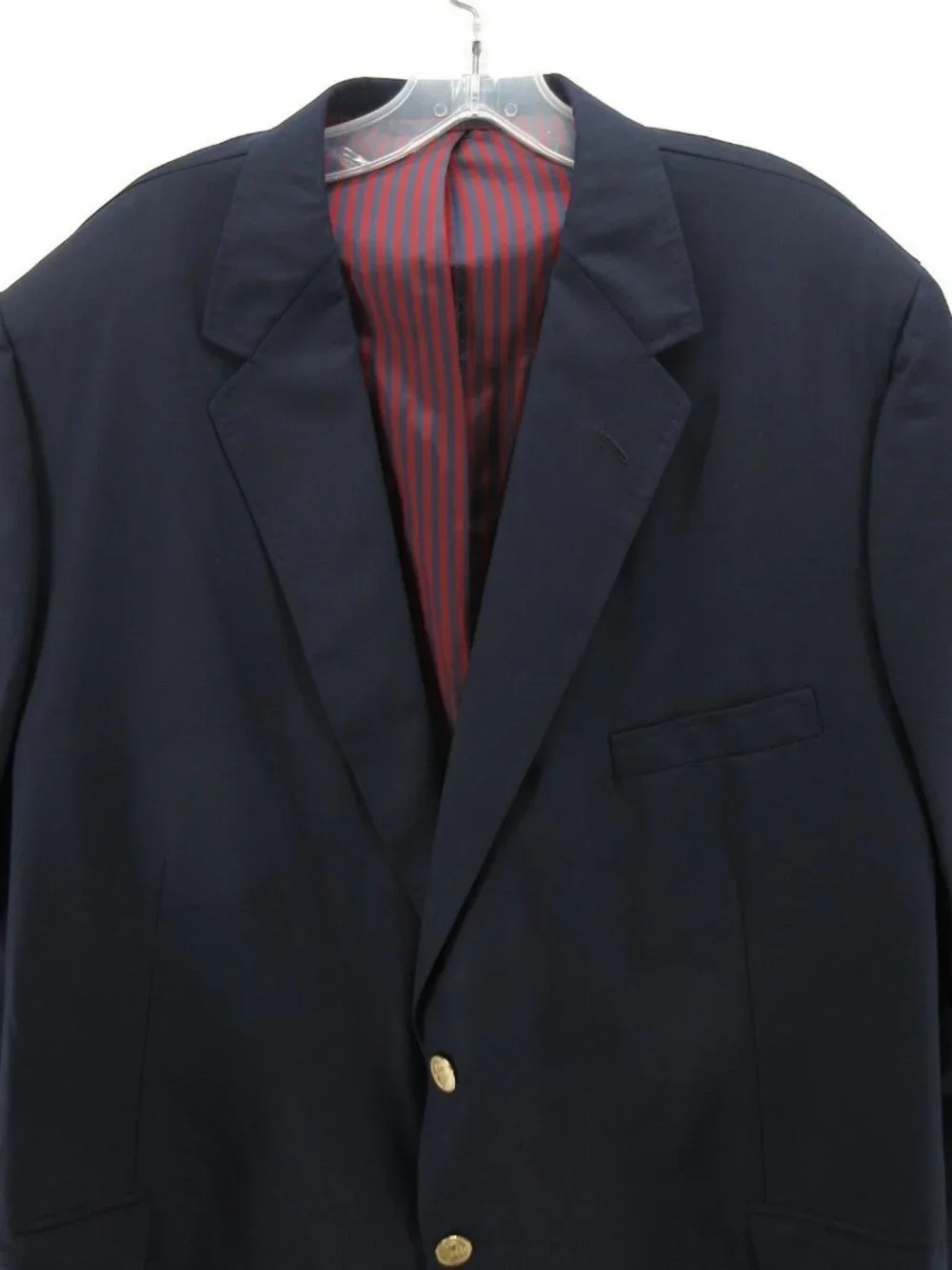 Oxxford Clothes Sport Coat 50 Navy Blazer Wool Gold Buttons Union Made